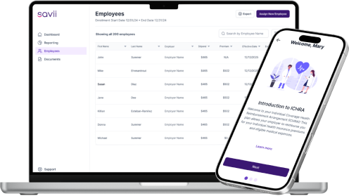 Savii admin dashboard — enrollment, compliance, communication, and reporting in one place.